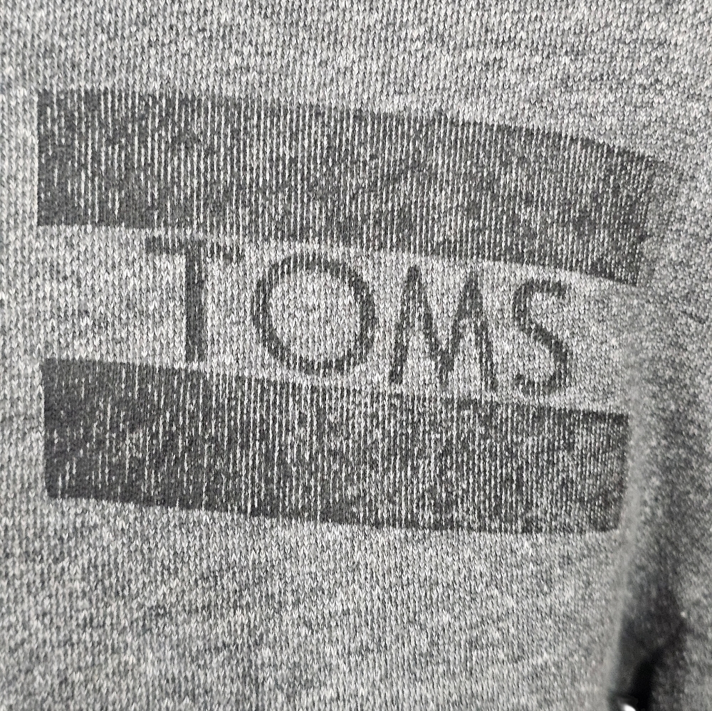 TOMS Women’s Gray Full Zip Hoodie Sweatshirt Size XL 16 Casual Zip Up Jacket - Picture 4 of 10